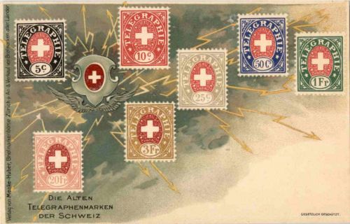 Die alten Telegraphenmarken der Schweiz - Litho