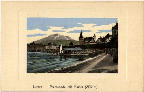 Luzern - Promenade mit Pilatus