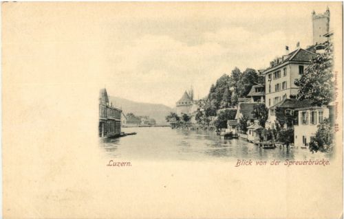 Luzern - Blick von der Spreuerbrücke