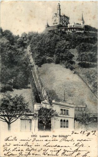 Luzern - Gütschbahn und Hotel Gütsch