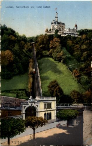 Luzern - Gütschbahn und Hotel Gütsch