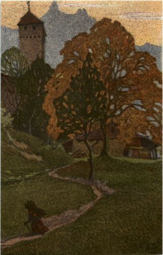 Luzern - Musegg - Künstlerkarte Ernst E. Schlatterl