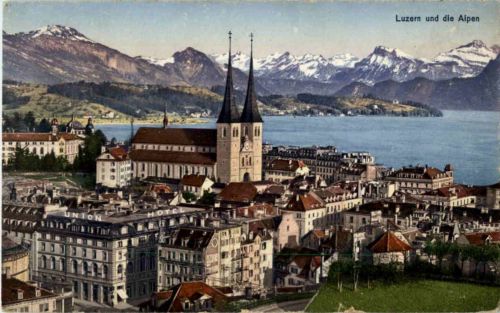 Luzern und die Alpen
