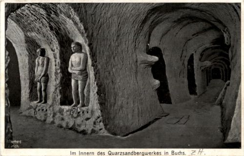Buchs - Im inneren des Quarzsandbergwerkes