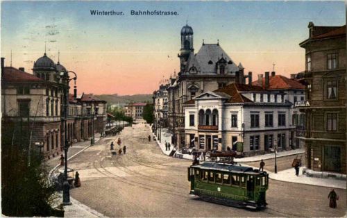 Winterthur - Bahnhofstasse mit Tram