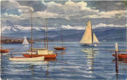 Zürichsee - Künstlerkarte Paolo Kutscha