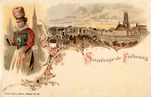 Souvenir de Fribourg - Litho