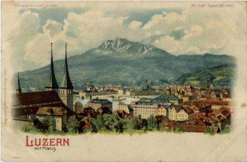 Luzern - Meteor Karte - Halt gegen Licht