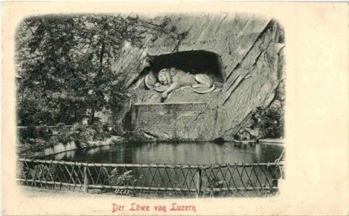 Luzern - Der Löwe - Prägekarte