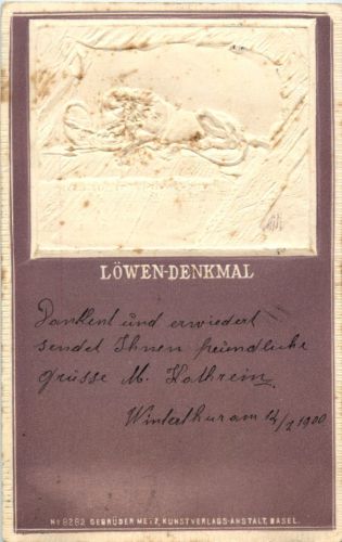 Luzern - Der Löwe - Prägekarte