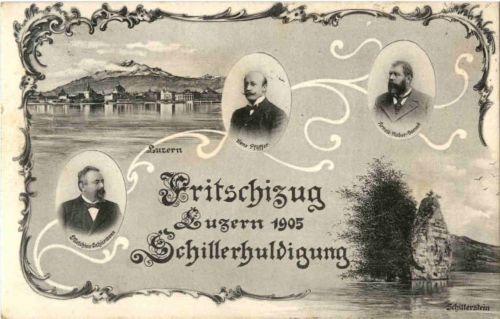 Luzern - Fritschizug 1905 Schillerhuldigung