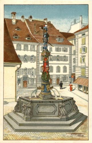Luzern - Künstlerkarte K. Mossdorf