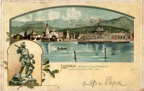 Luzern - Eifg. Schützenfest 1901 - Litho