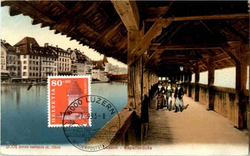 Luzern - Kapellbrücke mit Sonderstempel