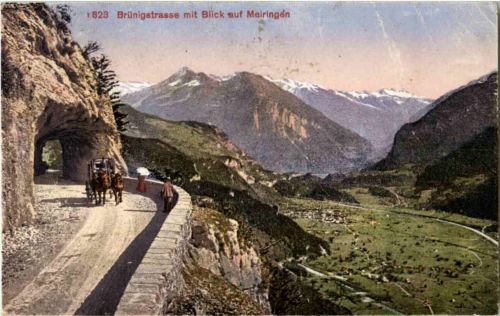 Brünigstrasse mit Blick auf Meiringen