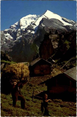 Sennen beim Bergheuen ob Kandersteg
