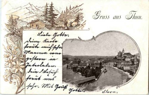 Gruss aus Thun - Litho