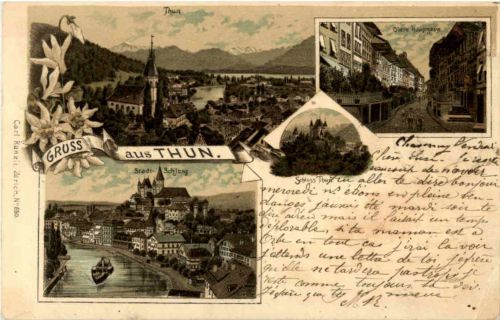Gruss aus Thun - Litho