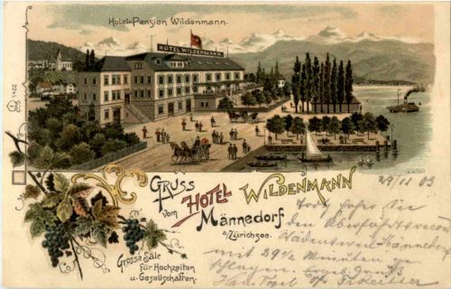 Männedorf - Hotel Wildenmann - Litho