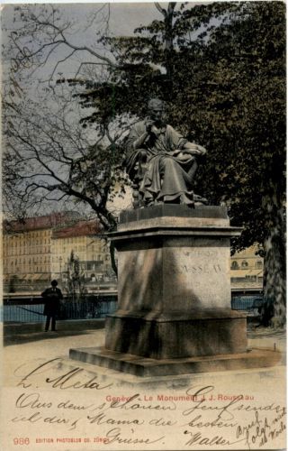 Geneve - Le Monument JJ Rousseau
