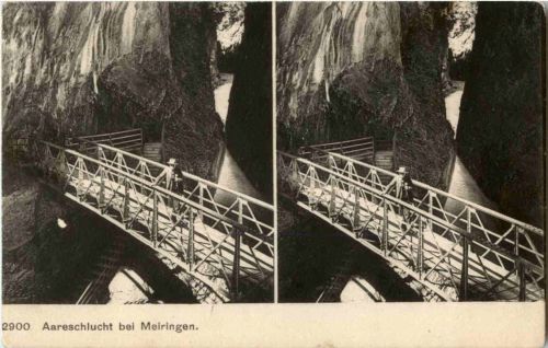 Aareschlucht bei Meiringen - Stereokarte