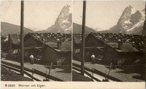 Mürren mit Eiger - Stereokarte