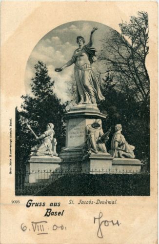 Gruss aus Basel - St. Jacobs Denkmal
