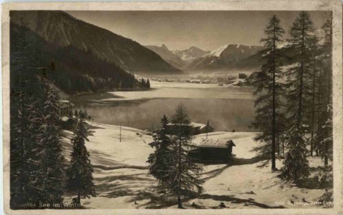 Davoser See im Winter