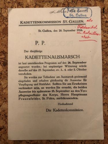 Kadettenkommission St. Gallen 1916
