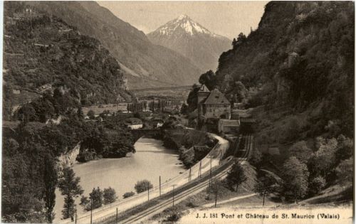 Pont et Chateau de St. Maurice