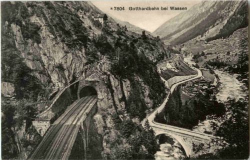 Gotthardbahn bei Wassen