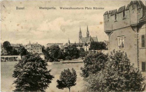 Basel - Waisenhausturm Pfalz Münster