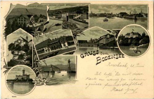 Gruss vom Bodensee - Litho - Rorschach