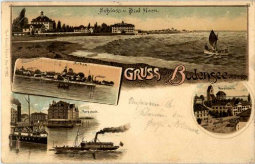 Gruss vom Bodensee - Litho - Rorschach - Arbon - Romanshorn