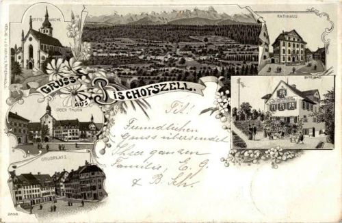 Gruss aus Bischofszell - Litho