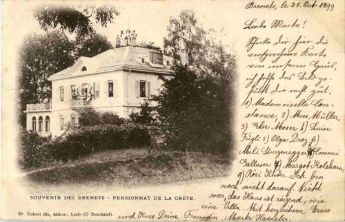 Souvenir des Brenets - Pensionnat de la Crete