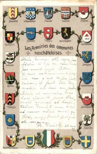 Les Amoiries des communes neuchateloises