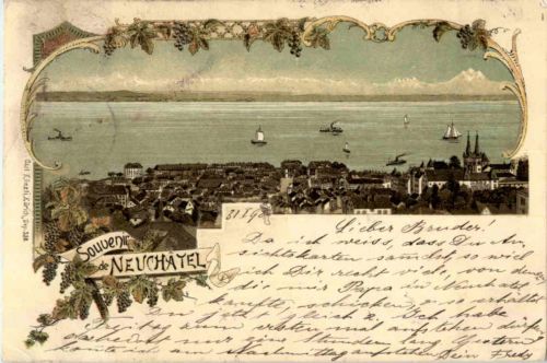 Souvenir de Neuchatel - Litho