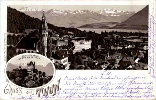 Gruss aus Thun - Litho