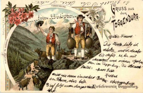 Gruss aus dem Toggenburg - Litho