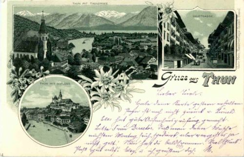 Gruss aus Thun - Litho