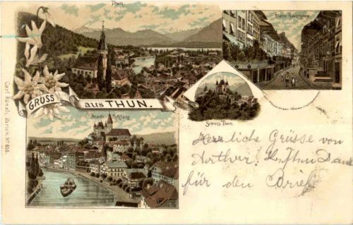 Gruss aus Thun - Litho