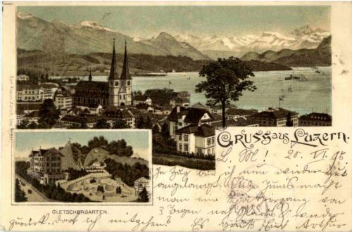Gruss aus Luzern - Litho