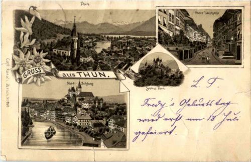 Gruss aus Thun - Litho
