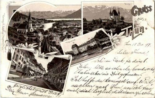 Gruss aus Thun - Litho