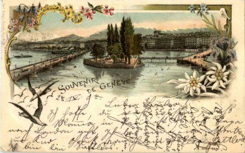 Souvenir de Geneve - Litho