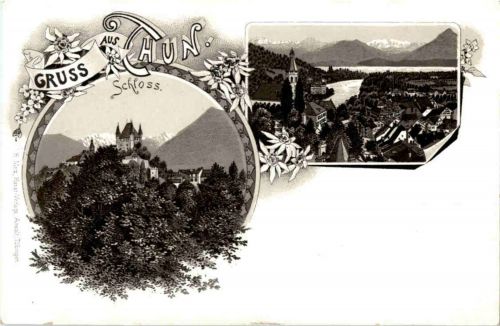 Gruss aus Thun - Litho