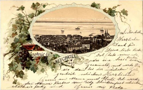 Souvenir de Neuchatel - Litho 1898