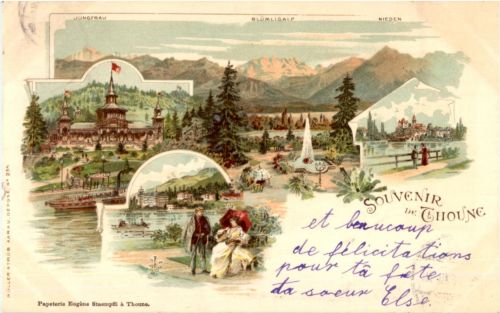 Gruss aus Thun - Litho
