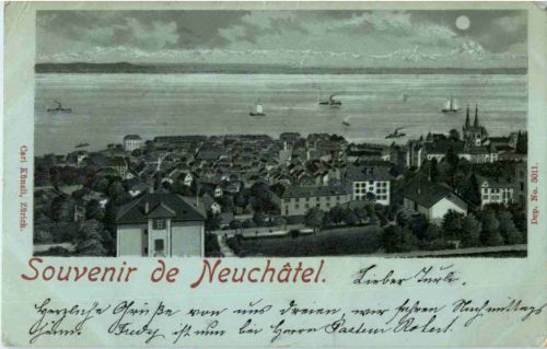 Souvenir de Neuchatel - Litho